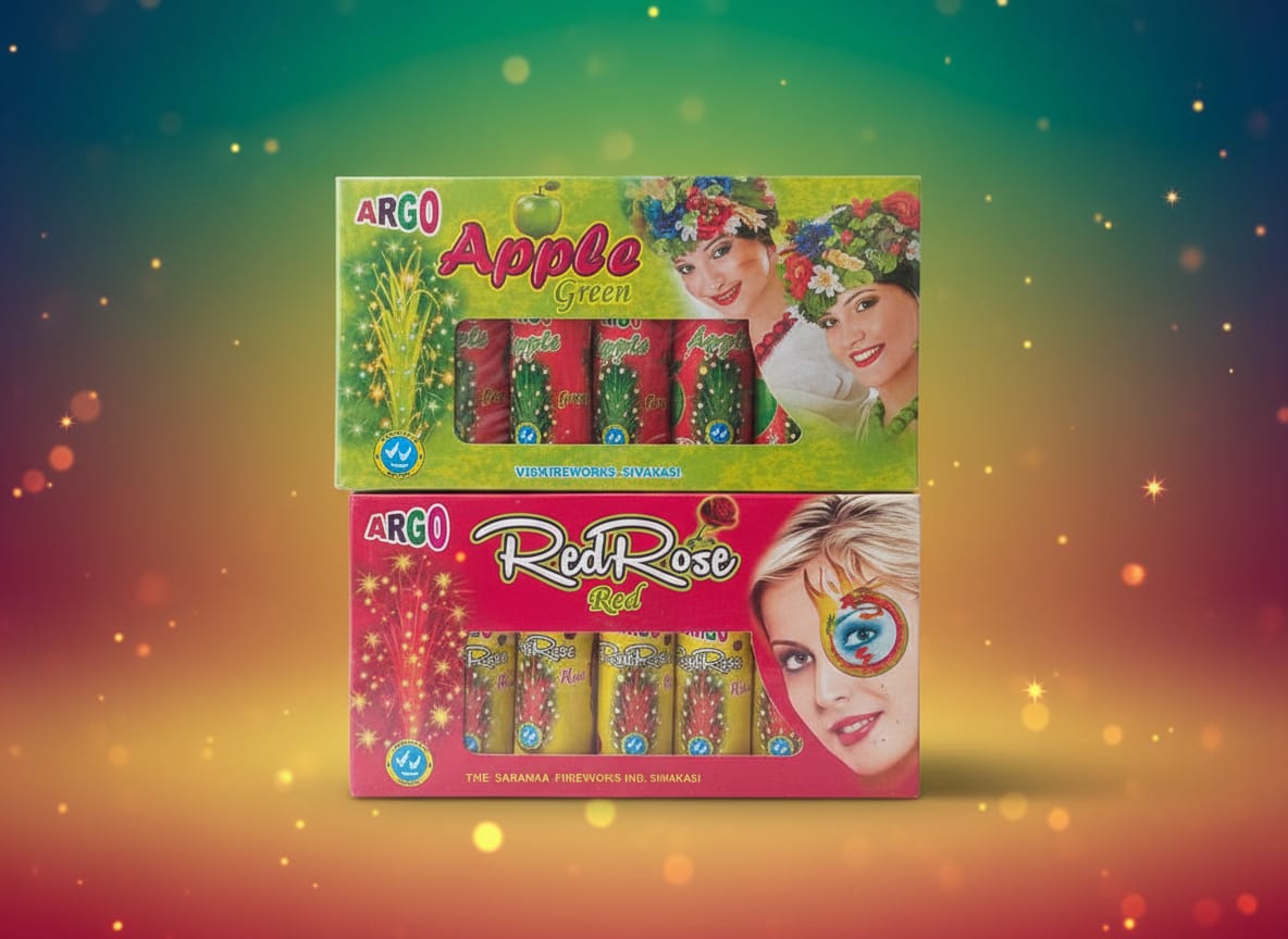 Red Roses,green Apple ( 5 Pcs)